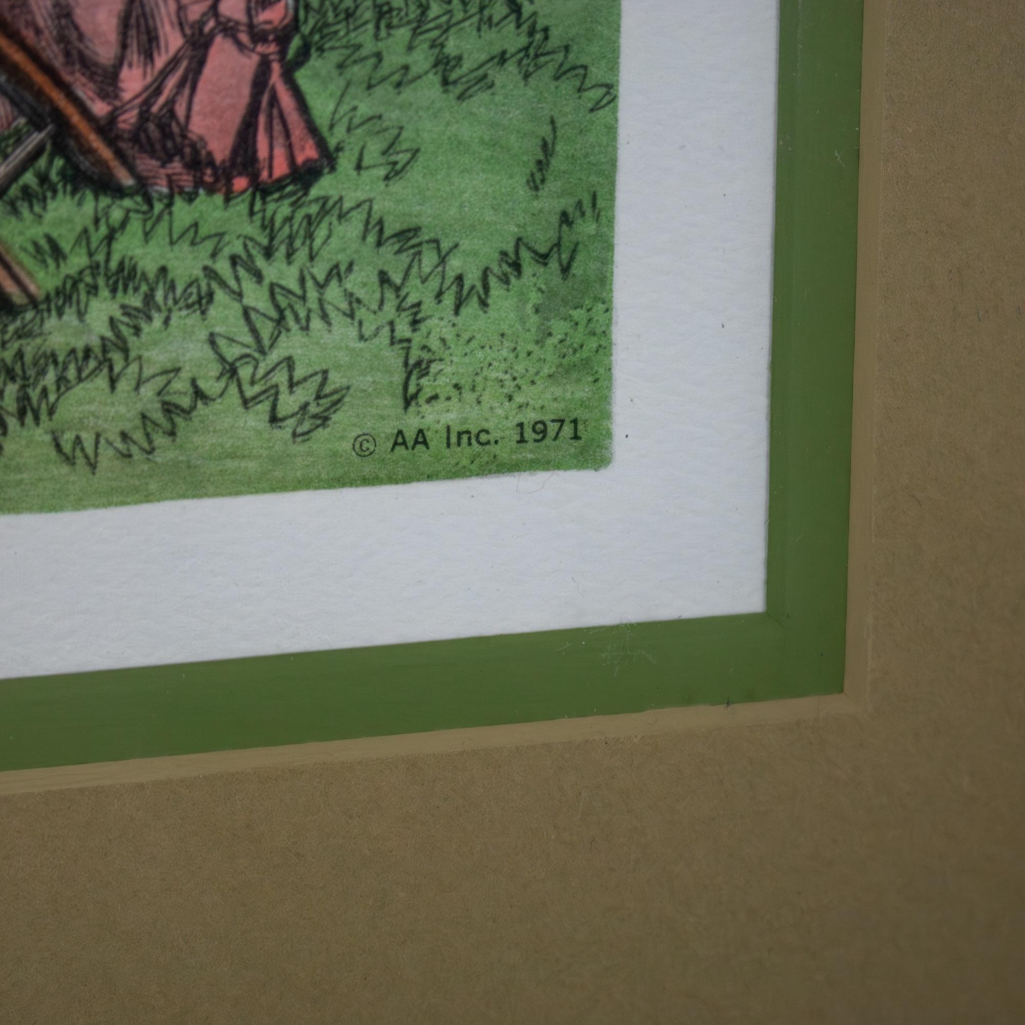 Handkolorierter gerahmter Druck First National Lawn-Tennis Tournament Staten Island im Angebot 4