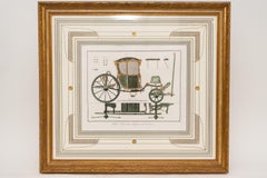 Hand Colored French Engraving of Carriage