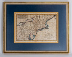 Hand-Colored French Map, Carte des Etats Unis, Par Bonne, Late 18th Century