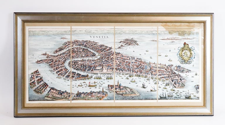 20th Century Hand Colored Lithograph of Venice