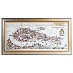 Vintage Hand Colored Lithograph of Venice