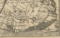 Hand-Colored Map of Delfland by Hendrik de Leth, 1740 – Delft & The Hague