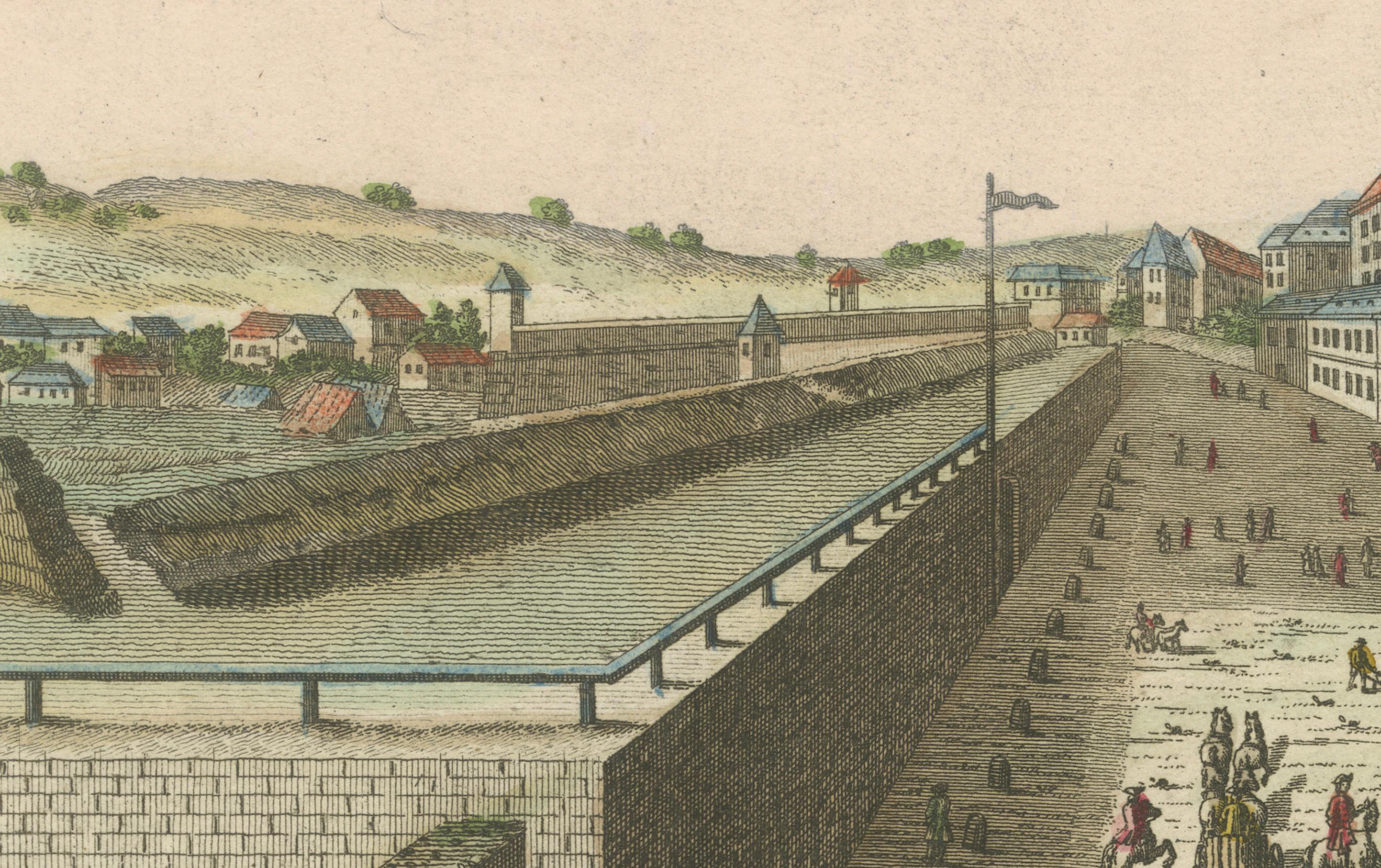 Handkolorierte optische Ansicht von Wien (Rotenturmstraße & Leopoldstadt), ca.1780 (Graviert) im Angebot