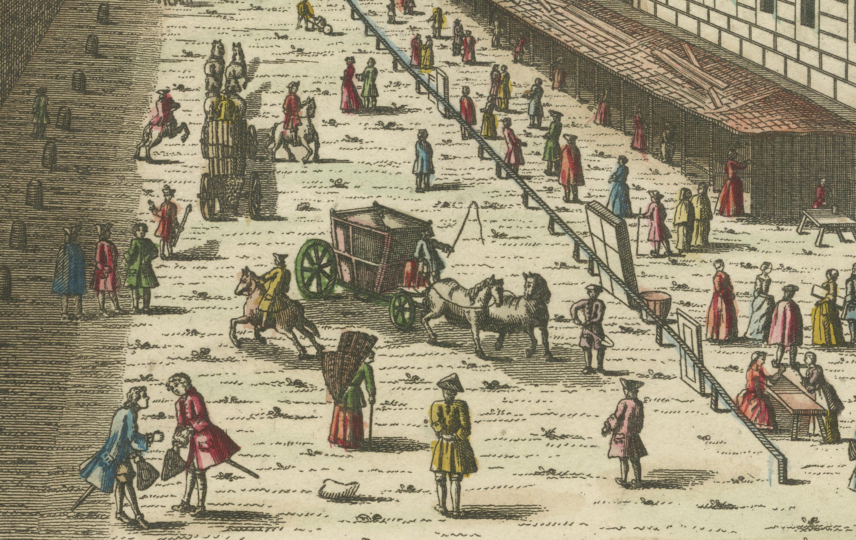 Handkolorierte optische Ansicht von Wien (Rotenturmstraße & Leopoldstadt), ca.1780 im Angebot 1