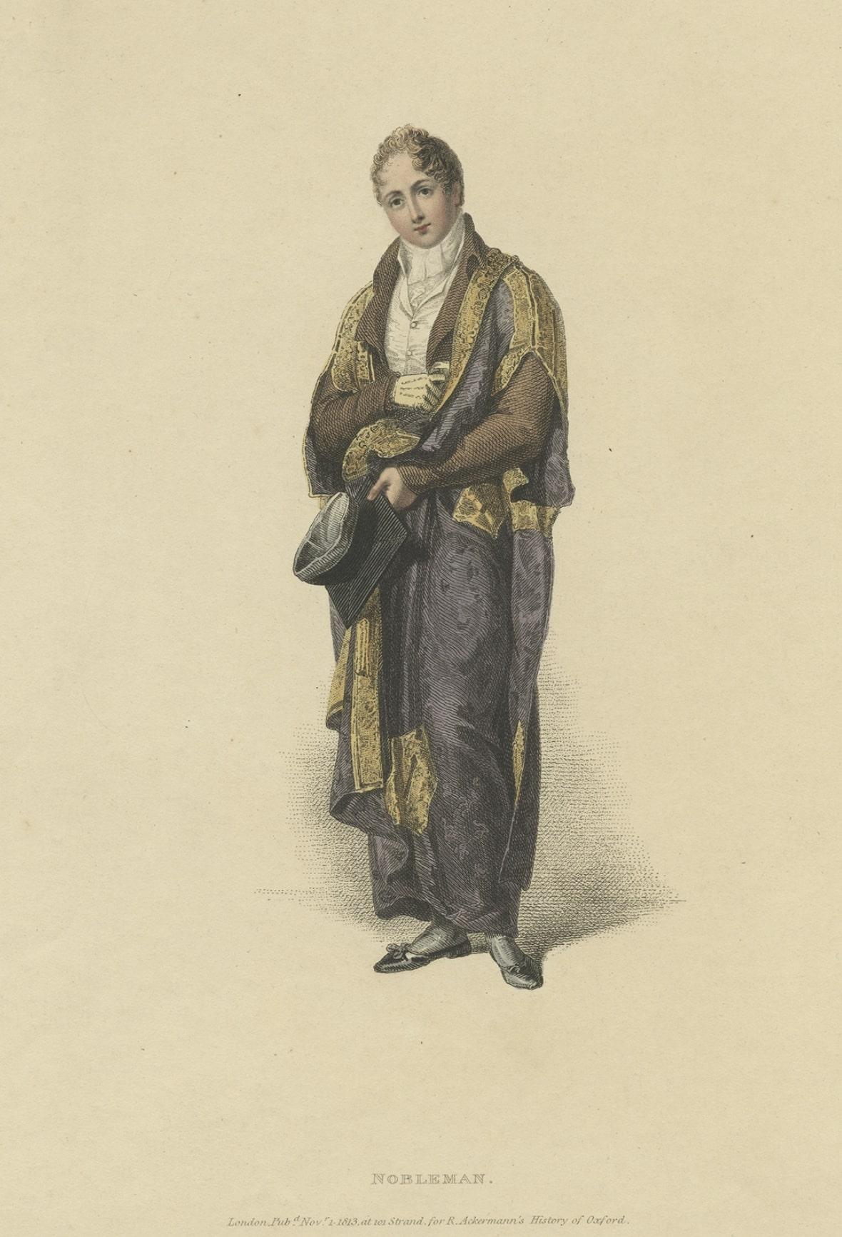 Portrait coloré à la main d'un noble, Lord Belgrave, 1813 Bon état - En vente à Langweer, NL