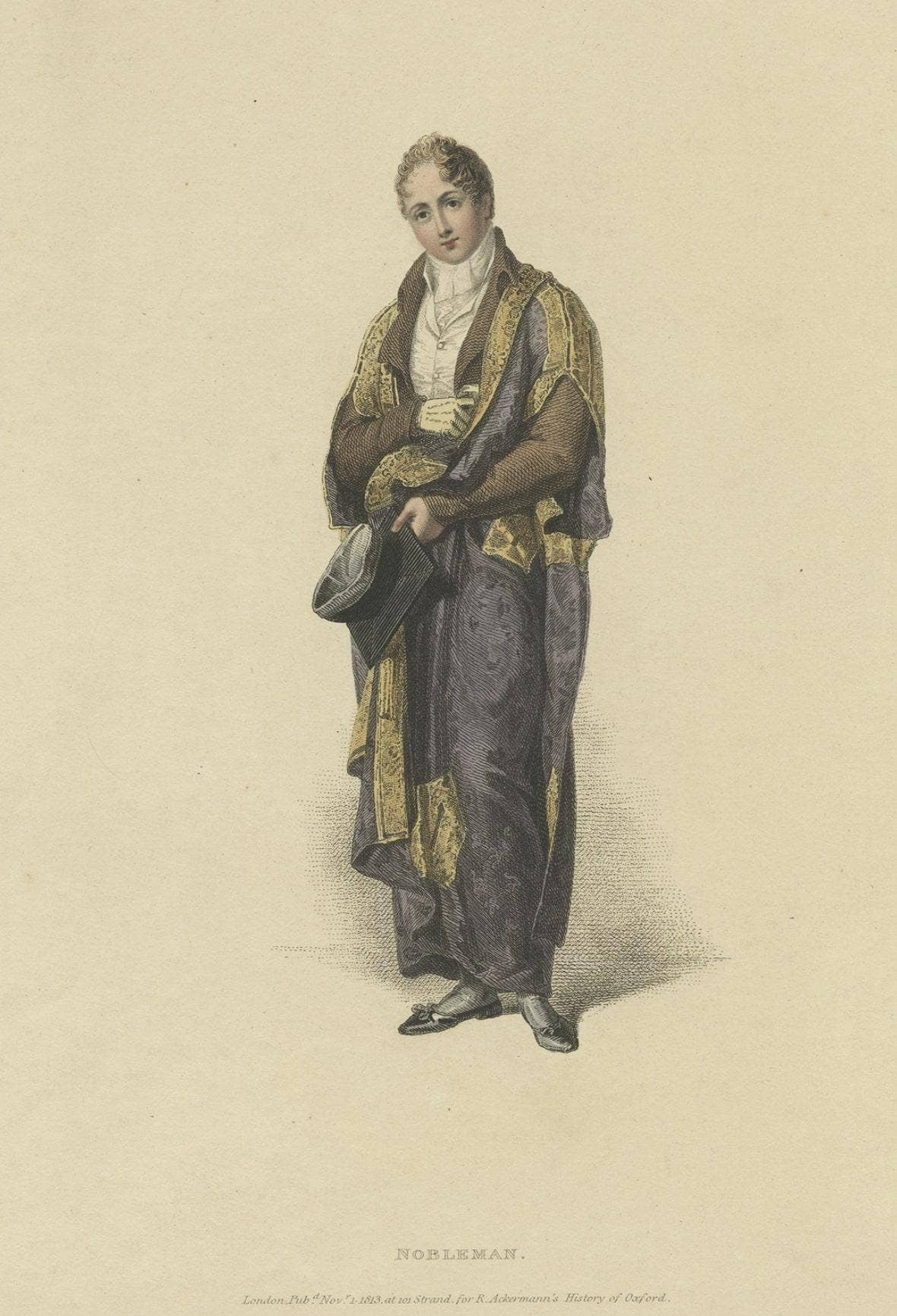 Hand-Colored Portrait of a Nobleman, Lord Belgrave, 1813