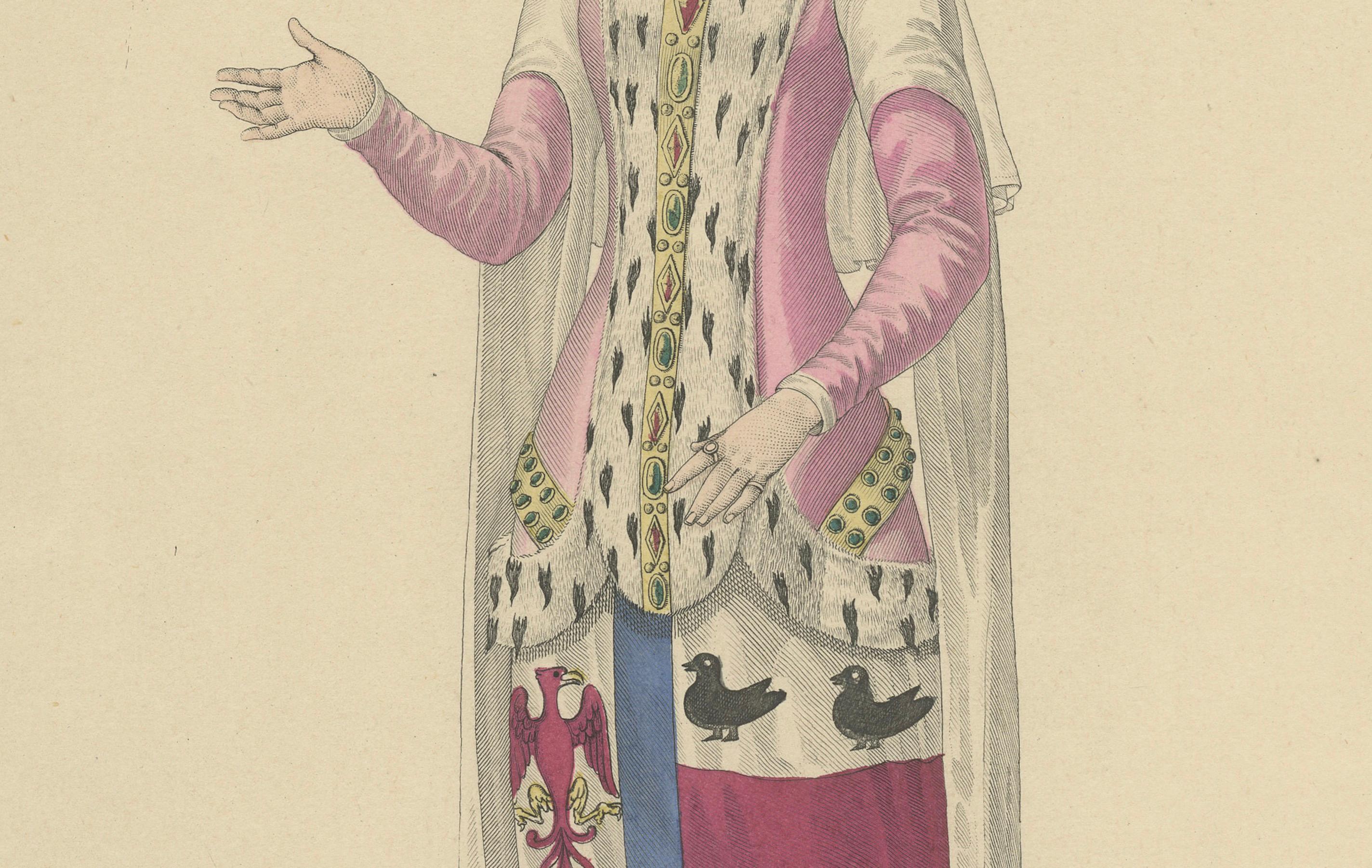 Handkoloriertes Porträt von Jacqueline de la Grange, Frankreich, ca. 1900 (nach 1827) (Französisch) im Angebot