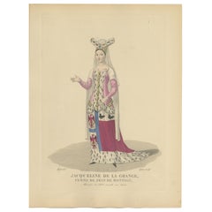 Handkoloriertes Porträt von Jacqueline de la Grange, Frankreich, ca. 1900 (nach 1827)