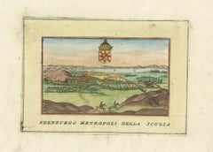 Hand-Colored View of Edinburgh, Italy, c.1700 – “Edenburgo Metropoli”