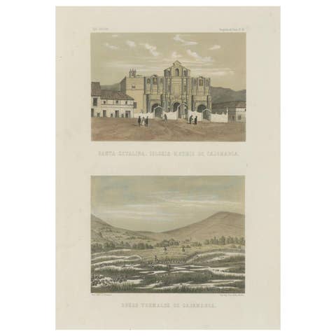 Hand-colored Views of Cajamarca – Santa Catalina Church & Thermal Springs, 1865