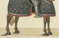 Hand-Coloured Lithograph of Armoured Knight and Horse in Tournament Dress, 1842, view 3