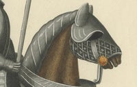 Hand-Coloured Lithograph of Armoured Knight and Horse in Tournament Dress, 1842, view 4