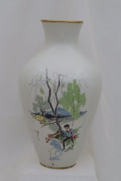 Hand coloured vase by Alka Kunst of Germany