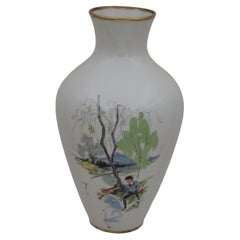 Vintage Hand coloured vase by Alka Kunst of Germany