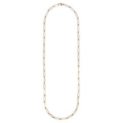 Hand Crafted 14 Karat Gold Twisted Wire Chain Link Necklace by Mon Pilar 16IN