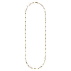 Hand Crafted 14 Karat Gold Twisted Wire Chain Link Necklace by Mon Pilar 16IN