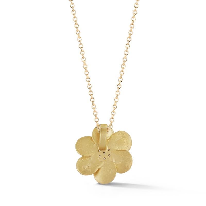 big gold flower necklace