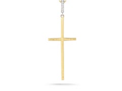 Handcrafted 14 Karat Yellow Gold Cross Pendant