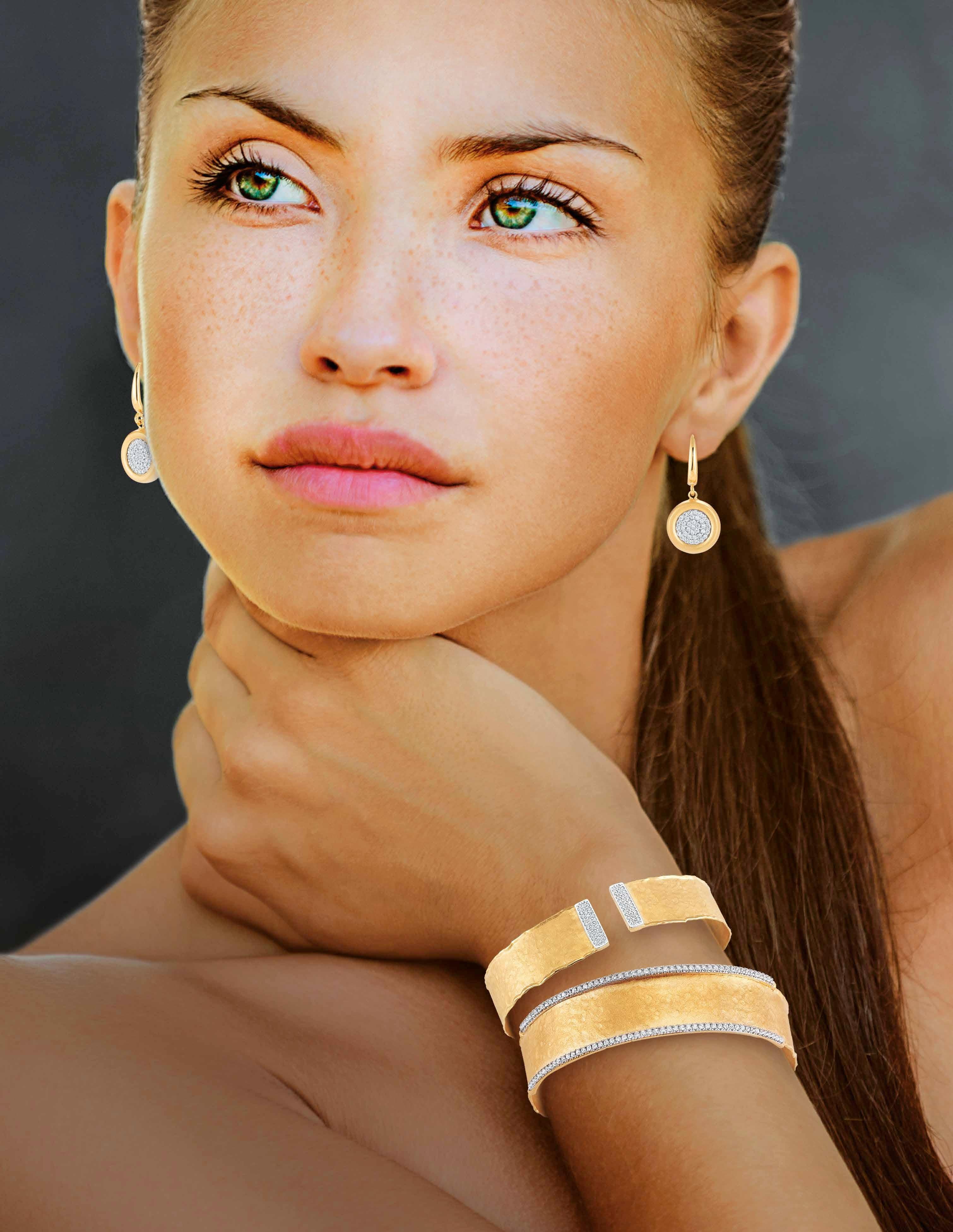 hammered gold cuff bracelet