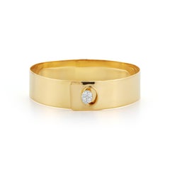 Handcrafted 14 Karat Yellow Gold High Polished Bangle Bracelet