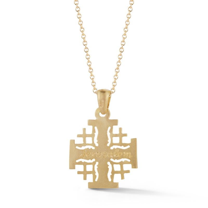 14k gold jerusalem cross pendant