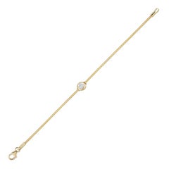 Bracciale a maglie in oro giallo 14 carati, realizzato a mano