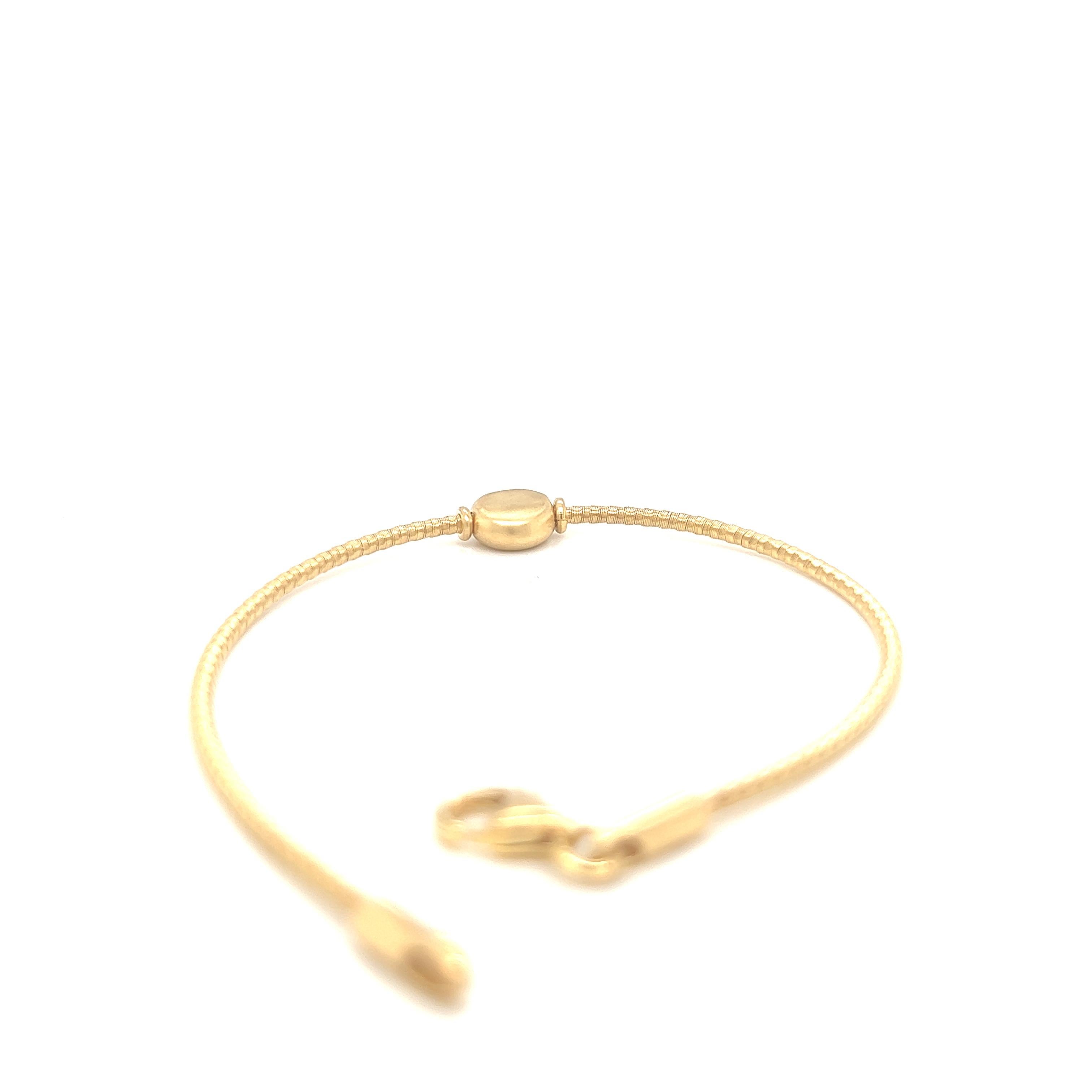 Bracelet en maille d'or jaune 14 carats fait à la main Neuf - En vente à Great Neck, NY