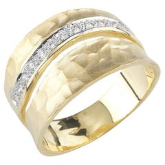Anello in oro giallo 14 carati fatto a mano