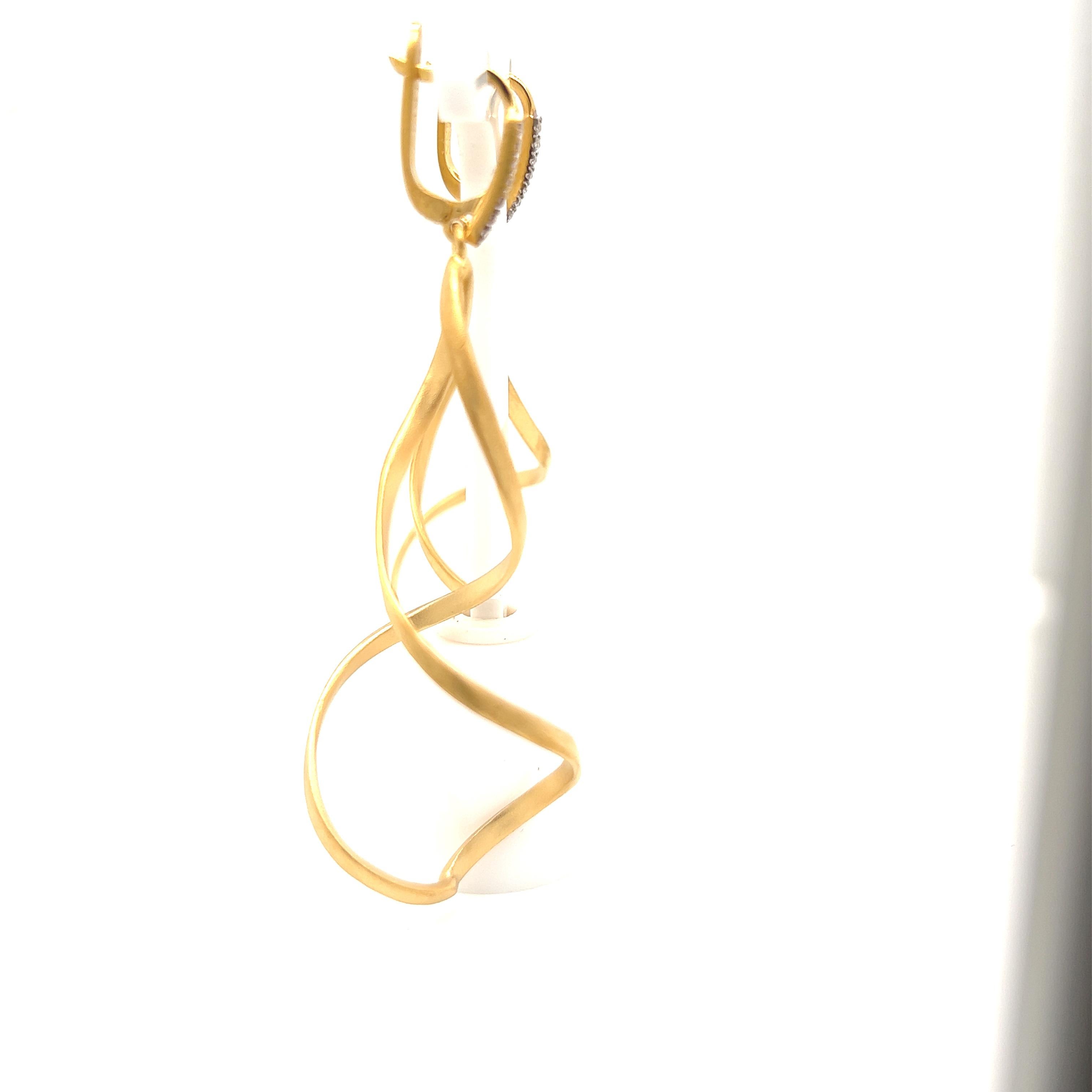 14k gold spiral earrings