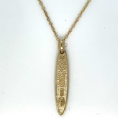 Hand-Crafted 14K Gold 0.05 ct. tw. Oval Pendant Slide
