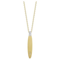 Hand-Crafted 14K Gold 0.05 ct. tw. Oval Pendant Slide