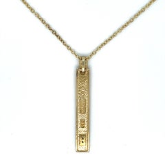 Realizzato a mano in oro 14K 0,05 ct. tw. Ciondolo a bastoncino Scivolare