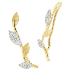 Hand-Crafted 14K Gold 0.18 ct. tw. Climber Earrings