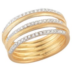 Handgefertigtes 14K Gold 0,45 Karat, handgefertigt. Diamantring