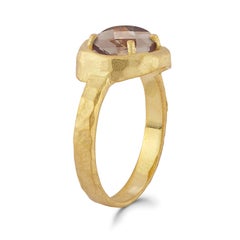 Hand-Crafted 14K Gold 1.75CT Smokey Topaz Cocktail Ring