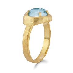 Hand-Crafted 14K Gold 2.25CT Blue Topaz Cocktail Ring