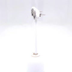 Hand-Crafted 14K White Gold Diamond Star Stud Earrings