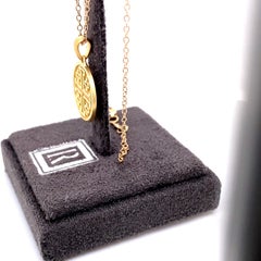 Hand-Crafted 14K Yellow Gold Jerusalem Cross Medallion Pendant