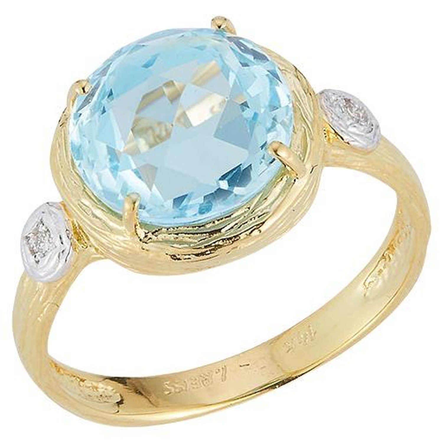 Customizable Hand-Crafted 14K Yellow Gold Blue Topaz Color Stone Cocktail  Ring For Sale at 1stDibs | december color stone, topaz piedra, blue colour  stone ring