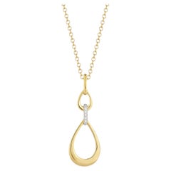 Hand-Crafted 14K Yellow Gold High Polish Graduating Tear-Drop Pendant