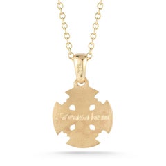 Hand-Crafted 14K Yellow Gold Jerusalem Cross Pendant
