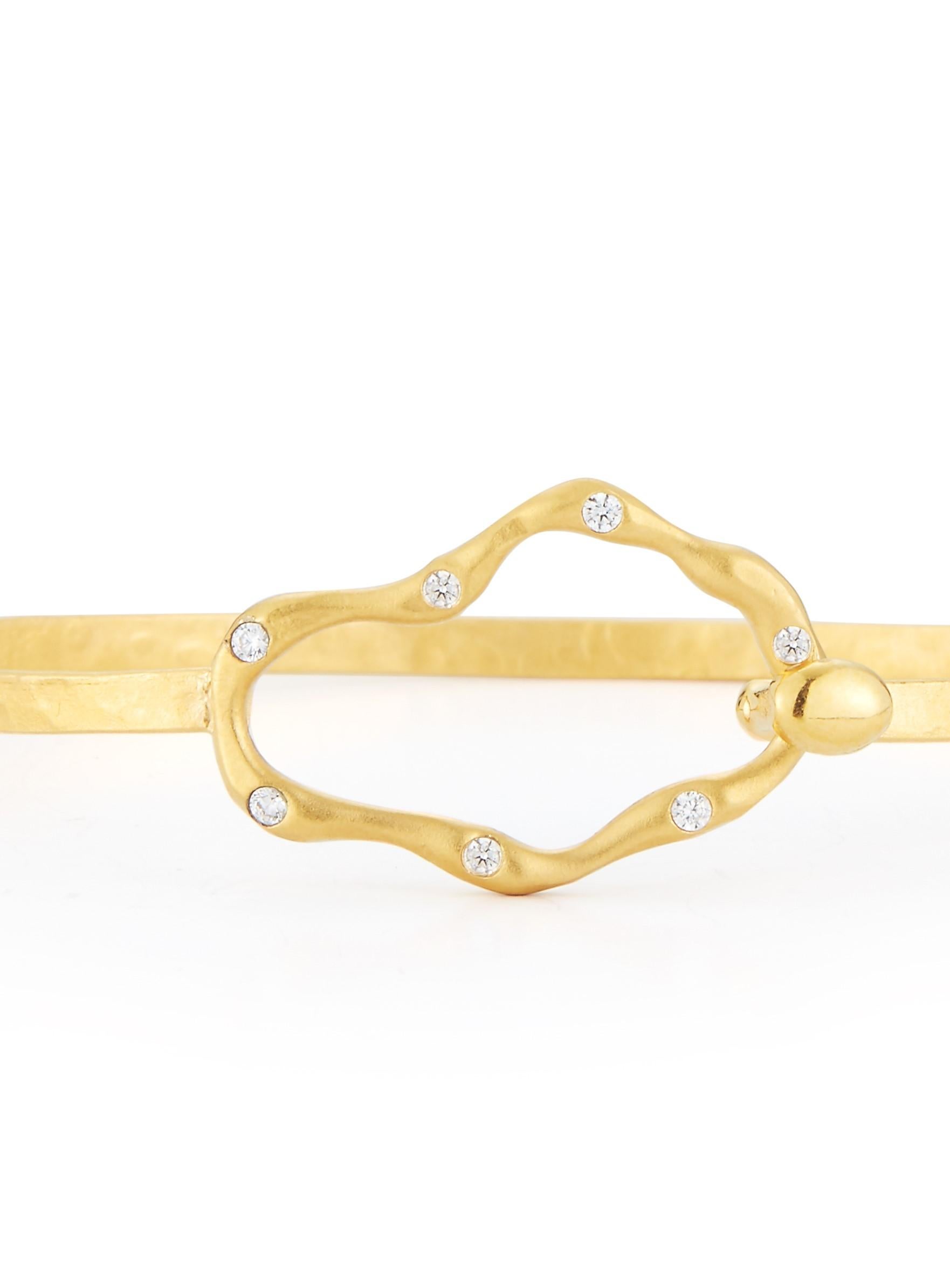 Bracelet jonc en or jaune 14 carats de forme libre, fabriqué à la main Neuf - En vente à Great Neck, NY