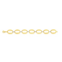 Hand-Crafted 14K Yellow Gold Open Link Bracelet