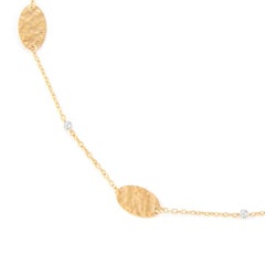 Hand-Crafted 14K Yellow Gold Oval-Motif Gold-by-the-Yard Necklace