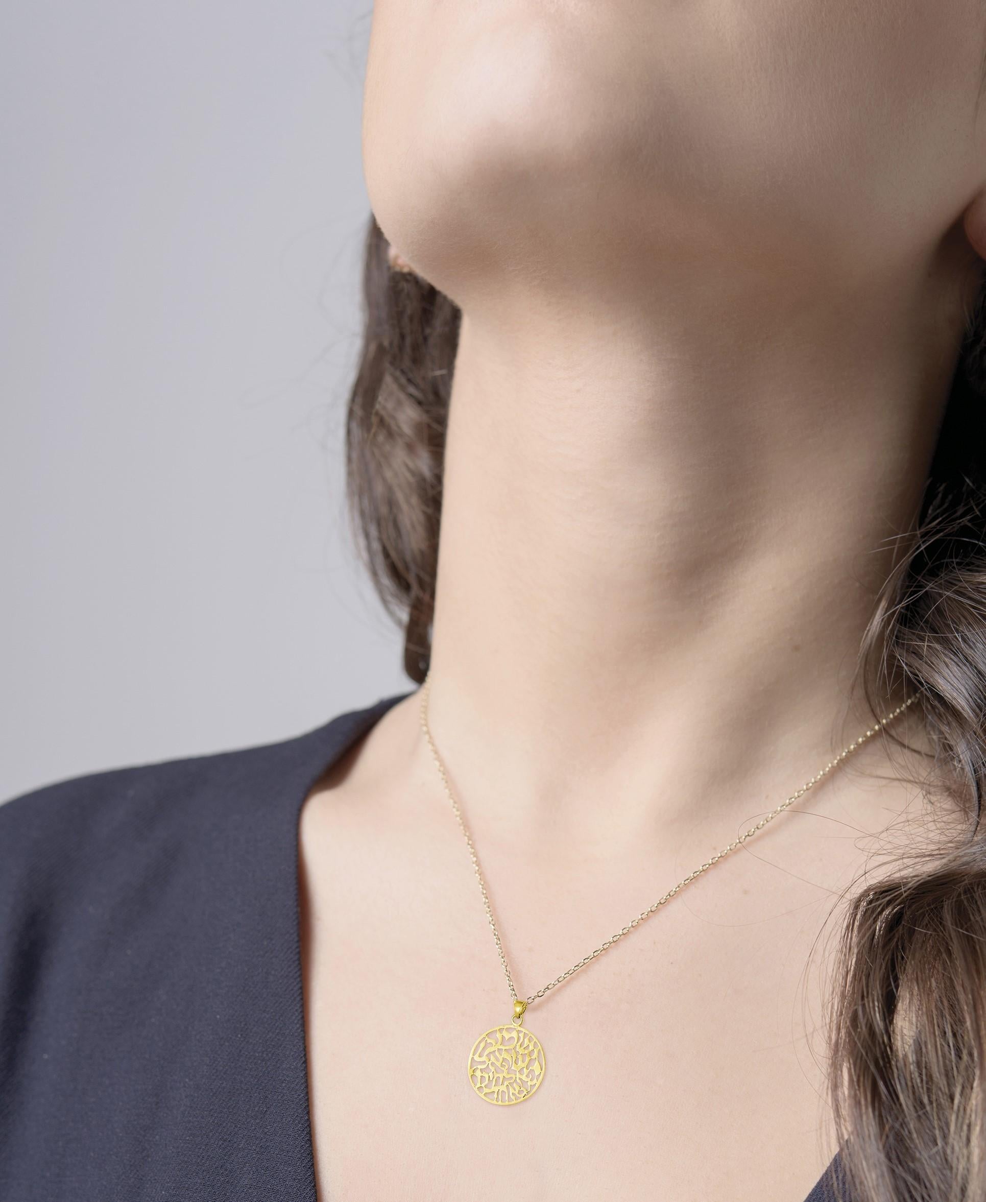 1 dia shema necklace gold
