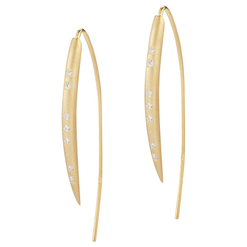 Orecchini a fiocco in filo d'oro giallo 14K realizzati a mano