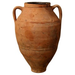Hand-Crafted 20th-Century Iron-Clay Terracotta Olive Jar, Central Anatolia Hand-Crafted 20th-Century Iron-Clay Terracotta Olive Jar, Central Anatolia