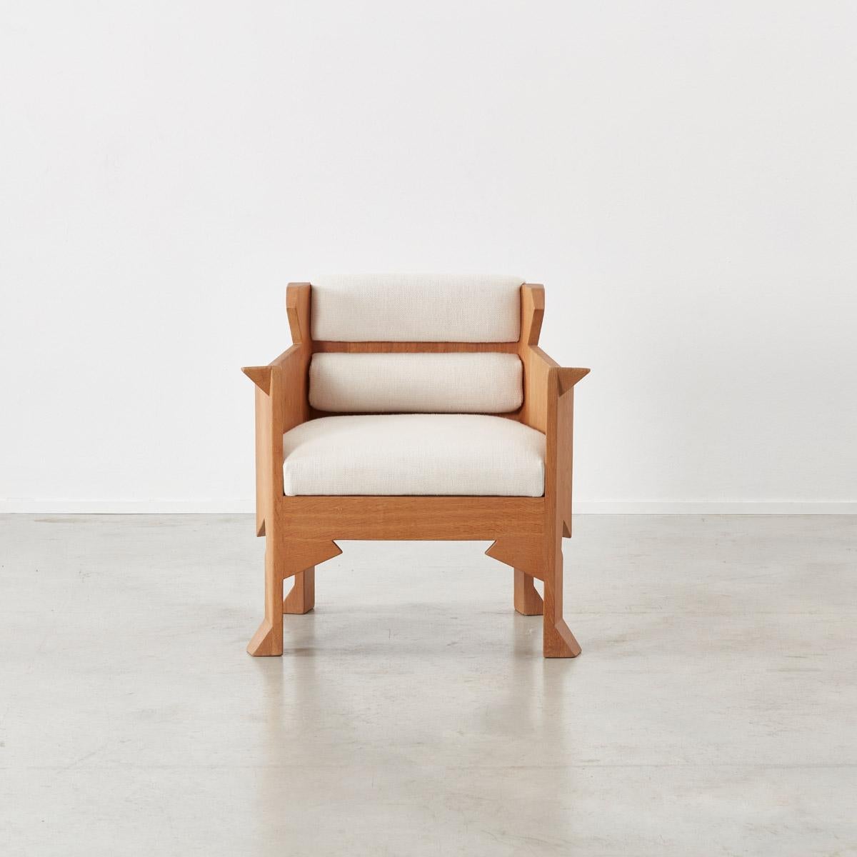 European Handcrafted Anthroposophical Chair, Europe, circa 1930s