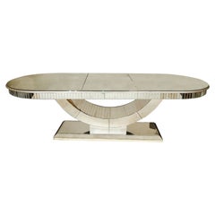 Hand Crafted Antiqued Mirror Extension Dining Table 2010