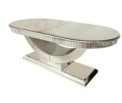 Hand Crafted Antiqued Mirror Extension Dining Table 2010